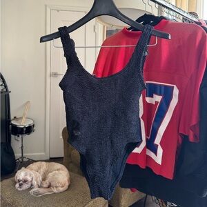 Vintage Speedo Black Textured Swimsuit